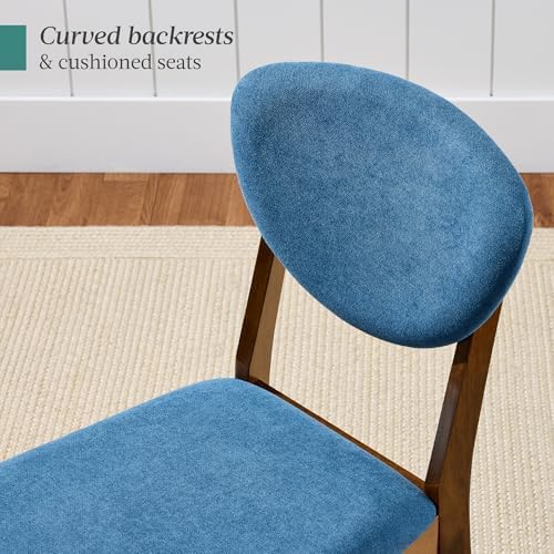 Best Choice Products Dining Chairs Set of 2, Mid-Century Modern Upholstered W...