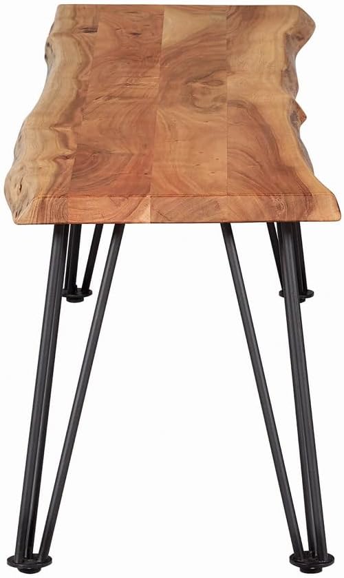 Coaster Home Furnishings - Sherman - 60-Inch Live Edge Acacia Wood Dining Ben...