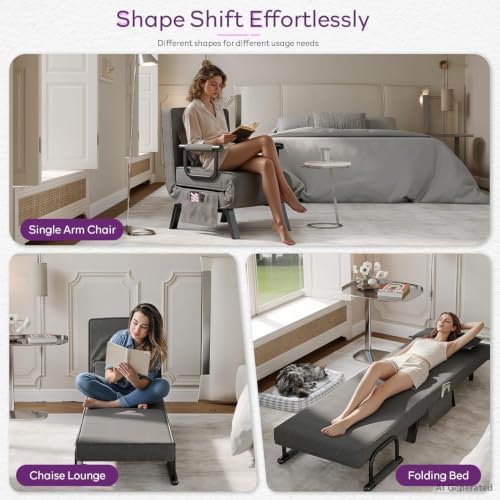 TYBOATLE Sleep Chair Bed Set of 2, Comfy Convertible Sleeper Chairs for Adult...