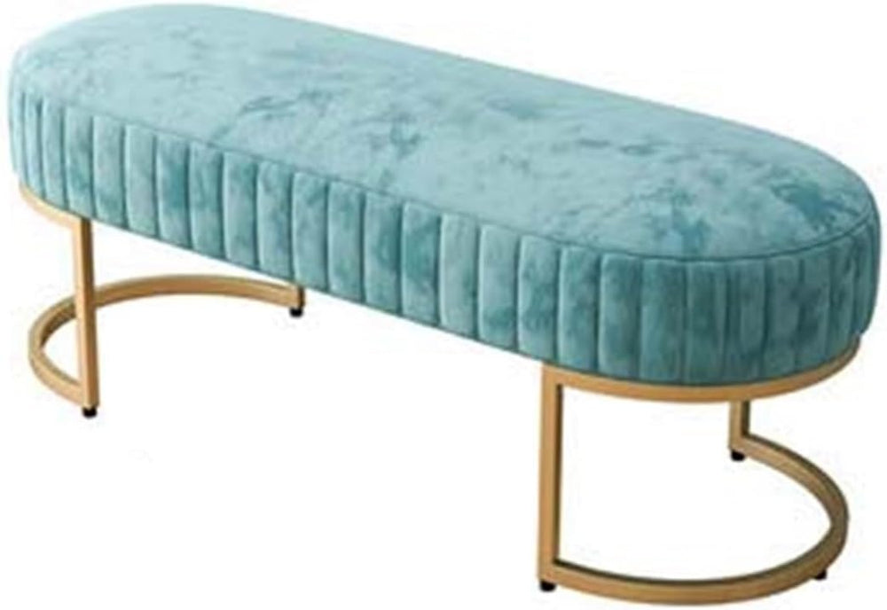 Modern Elegant Velvet Entryway Bench, Upholstered Tufted Bedroom End of Bed O...