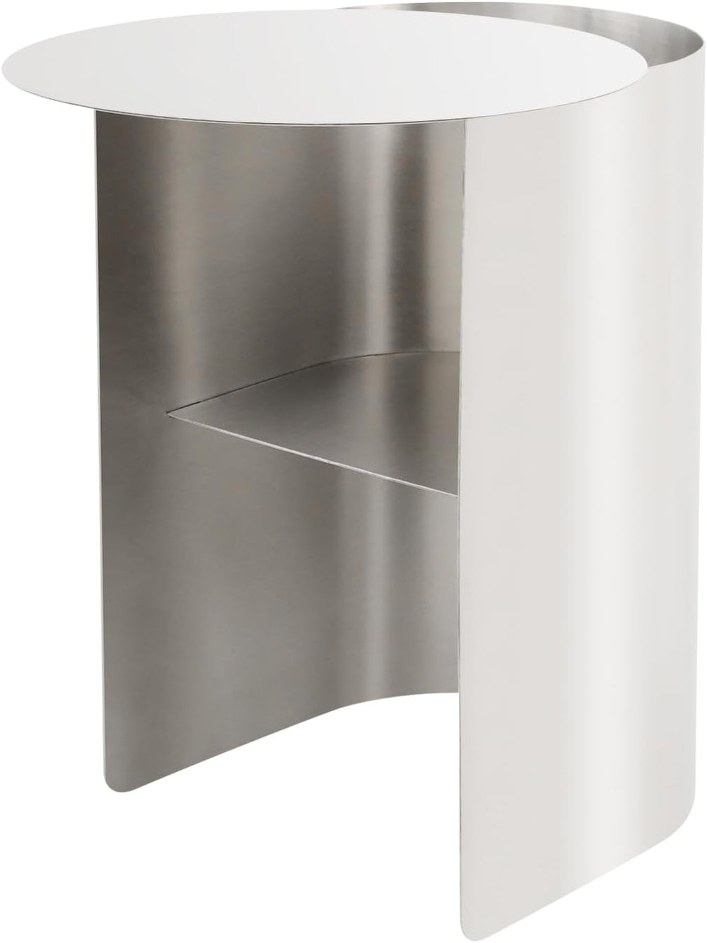 Bedside Table Small Nightstand, Compact Stainless Steel Side Table, Space Sav...