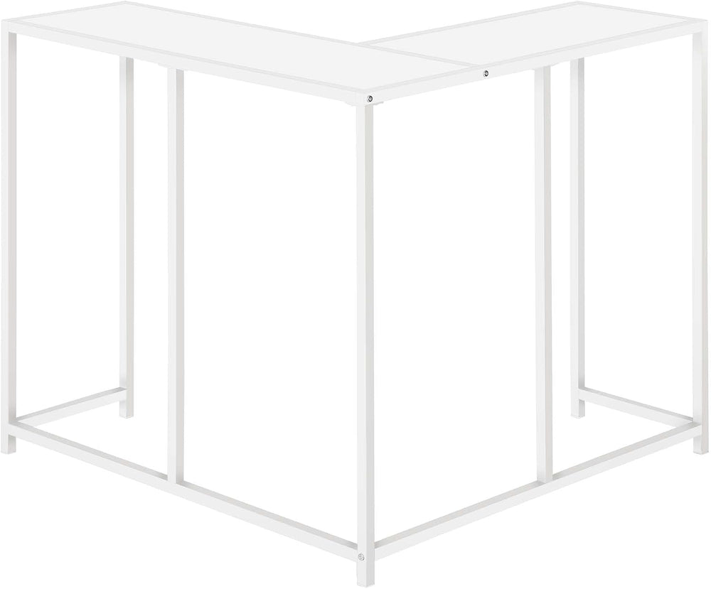 32” Tall Narrow Table, L-Shaped Thin Table for Corner, Narrow Console Table f...