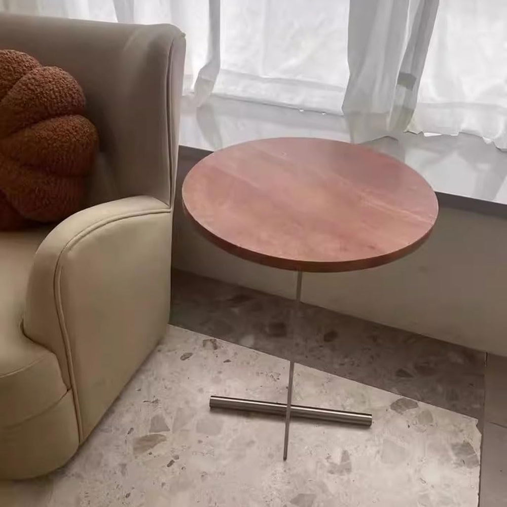 Rustic Side Table Living Room Home Travertine Sofa Side Table Simple Artistic...