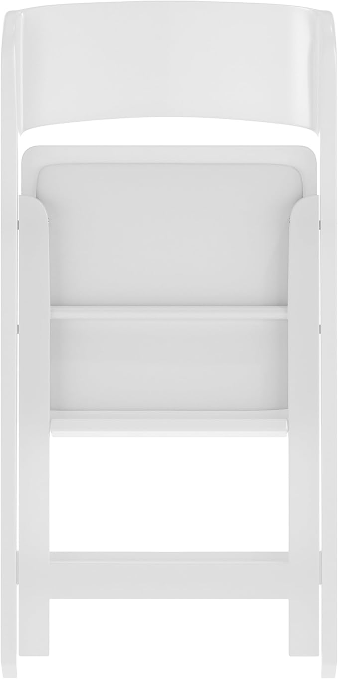 Flash Furniture Hercules Tucker Commercial White Resin Folding Chair - Lightw...