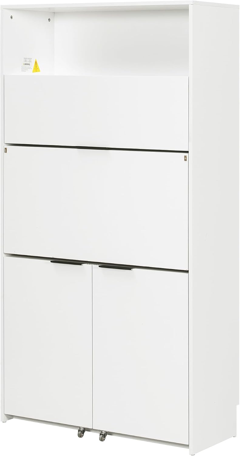 Farmhouse Kitchen Pantry Cabinet with Foldable Workstation, Kitchen Storage C...