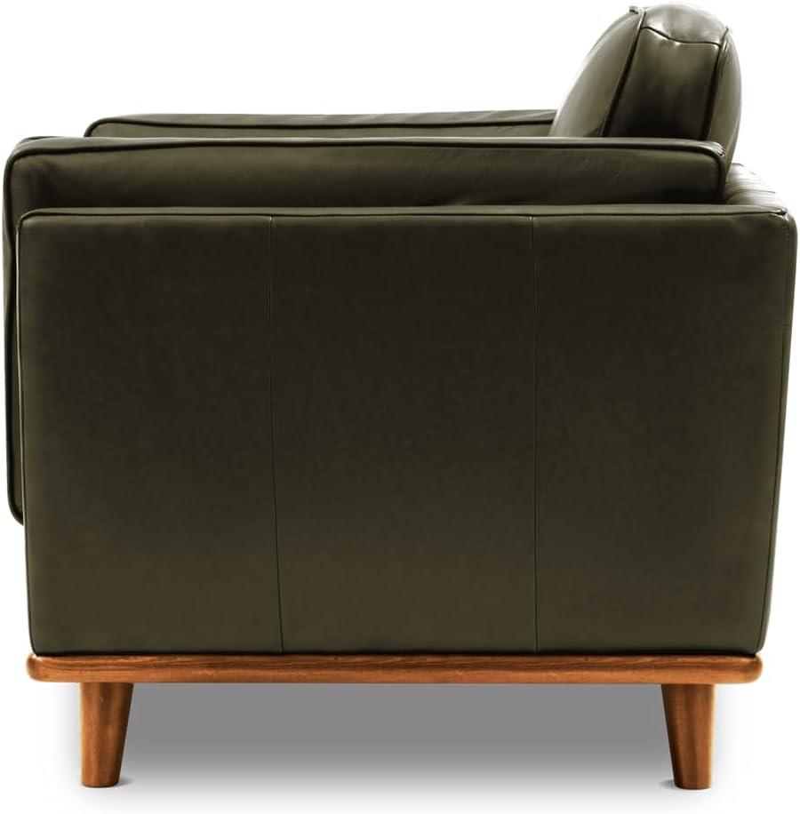 Valencia Artisan Full Leather Accent Chair 41.5” | Pure Full Italian Nappa Le...