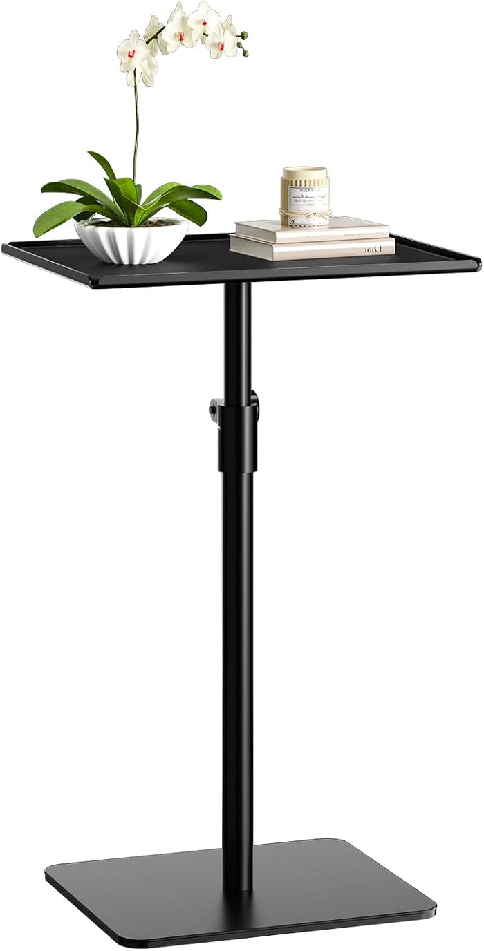RCHYFEED Height Adjustable Side Table Metal End Table with Tray, 17-29.6 in