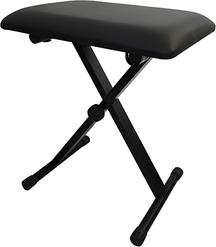 The ONE Keyboard Bench with Adjustable Padded Premium Piano Stool Black