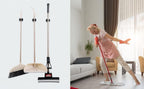 9PCS Broom and Mop Holder, Heavy Duty Garden Tool Organizer Rack Rake and Shovel Handle, Stainless Steel Mop Hanger. Screws for Wall Mounted. Matte Black