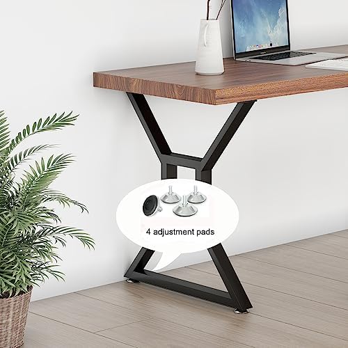 KaKaBB Metal Desk Legs 28 inch, Heavy Duty Industrial Table Legs with Adjusta...