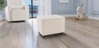 Evolur Holland Upholstered Ottoman in Thunder, Foot Rest Stool for Nursing Moms, Tool-Free Assembly, Made for Every Décor