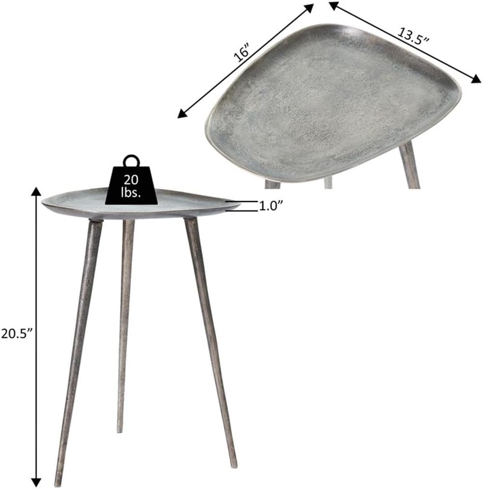 Convenience Concepts Bali Metal Tall End Table 16" - Tall Modern Artisan...