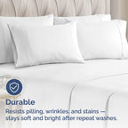 Standard Pillow Cases - 4 Pack - Super Soft Pillowcase Covers - Envelope Enclosure - Hotel Quality Pillow Protectors - Wrinkle Free, Shrink and Stain Resistant - Machine Washable - 20" x 26" (White)