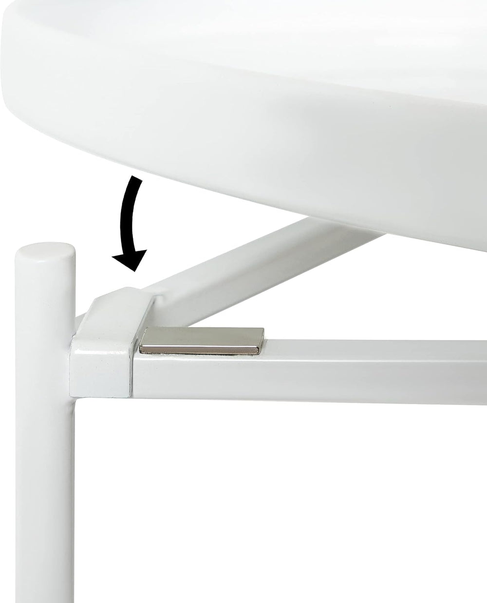 Kate and Laurel Ulani Modern Nesting Side Table, Set of 2, White, Sophisticat...