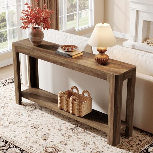 Tribesigns 63 Inch Entryway Console Table, 2-Tier Farmhouse Narrow Sofa Table...