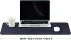 Distressed Leather Desk Mat - Non-Slip PU Desk Pad for Office and Home - Desk Organization and Accessories - Ideal for Large Mouse Pad and Desk Mats on Top of Desks(Navy Blue,27.6"x 13.8")