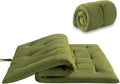 Japanese Floor Futon Mattress Twin Size 39"x 80", Foldable Floor Bed Mattress, Portable Tatami Mat Sleeping Pad, Folding Futon Cushion, Roll Up Floor Lounger for Guest Room Dormitory (Green)