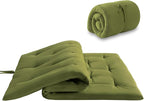 Japanese Floor Futon Mattress Twin Size 39"x 80", Foldable Floor Bed Mattress, Portable Tatami Mat Sleeping Pad, Folding Futon Cushion, Roll Up Floor Lounger for Guest Room Dormitory (Green)