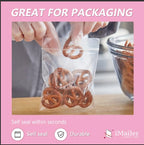 iMailer - 100 Pcs- 9" x 12" Clear Zip Bags - Reclosable Plastic Zip Poly Bags for A4, Letter Sized Documents, Clothing