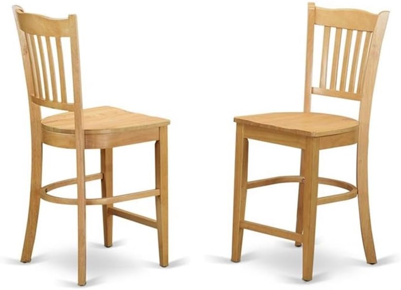 East West Furniture JAGR3-OAK-W 3 Piece Kitchen Counter Height Dining Table S...