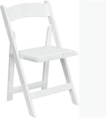 Flash Furniture Hercules Series Beechwood Folding Event Chairs with Padded Seats, Modern Wooden Folding Banquet Chairs, Set of 4, White
