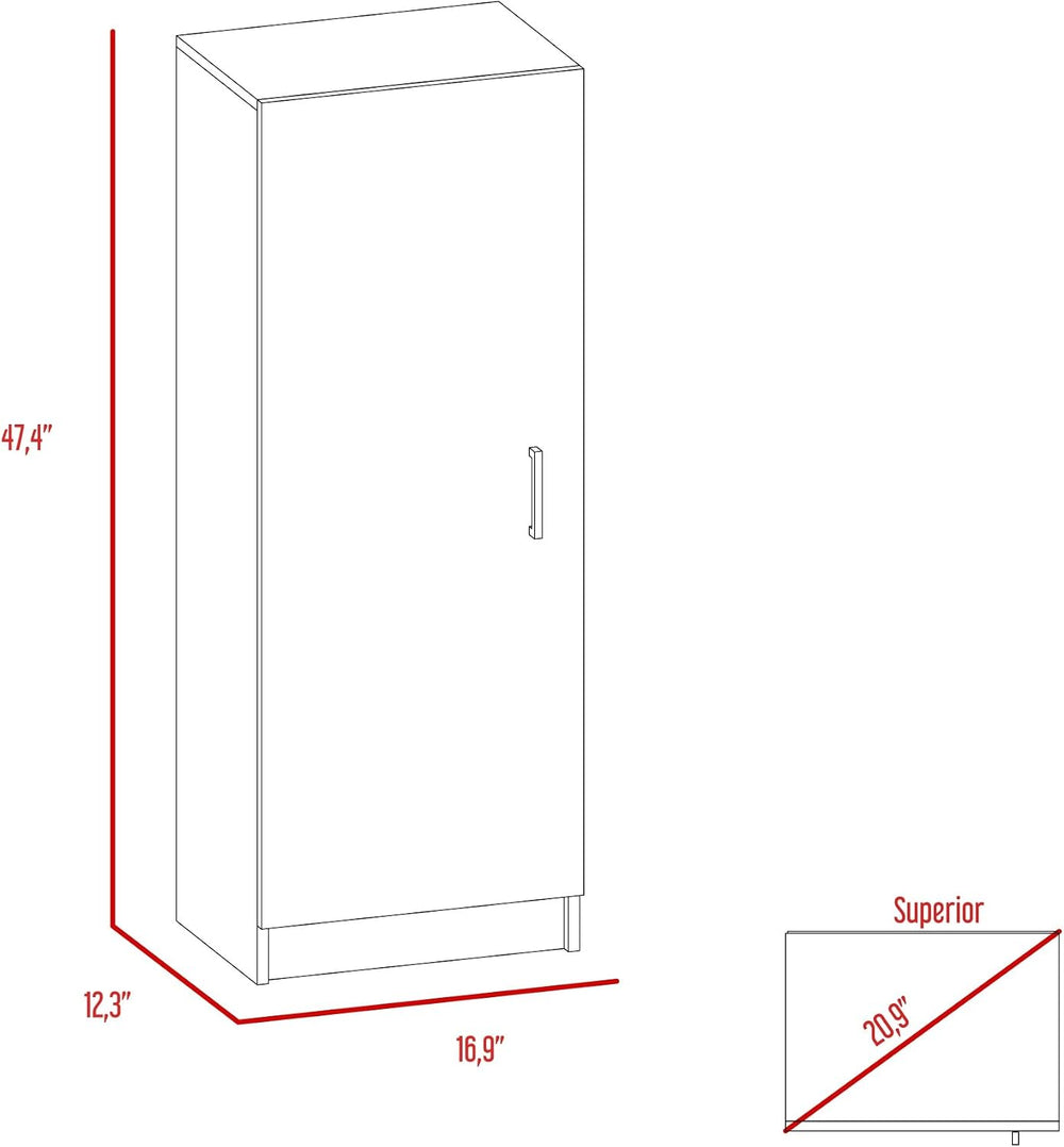 Modern Minimalist Pantry, Simple Single Door Cabinet with Storage,for Kitchen...