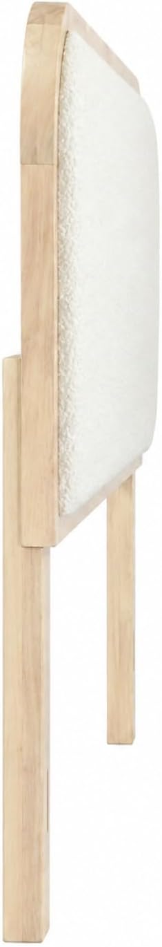 Layla - Headboard - Full/Queen - Natural Finish - White Upholstery
