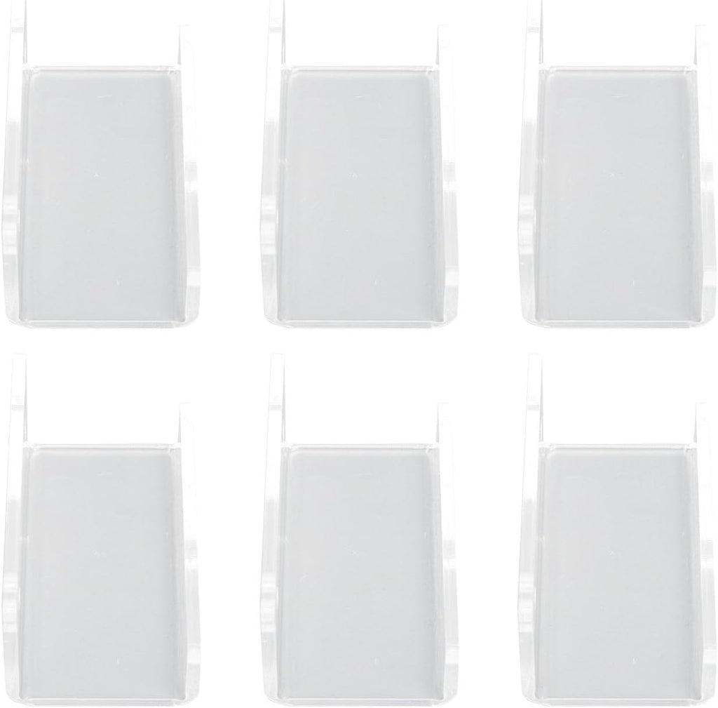 6Pcs Clear Acrylic Record Shelf, Wall Mount Vinyls CD Storage Rack Floating Shelves with Mounting Accessories, for Home Office Living Room Bedroom