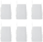 6Pcs Clear Acrylic Record Shelf, Wall Mount Vinyls CD Storage Rack Floating Shelves with Mounting Accessories, for Home Office Living Room Bedroom