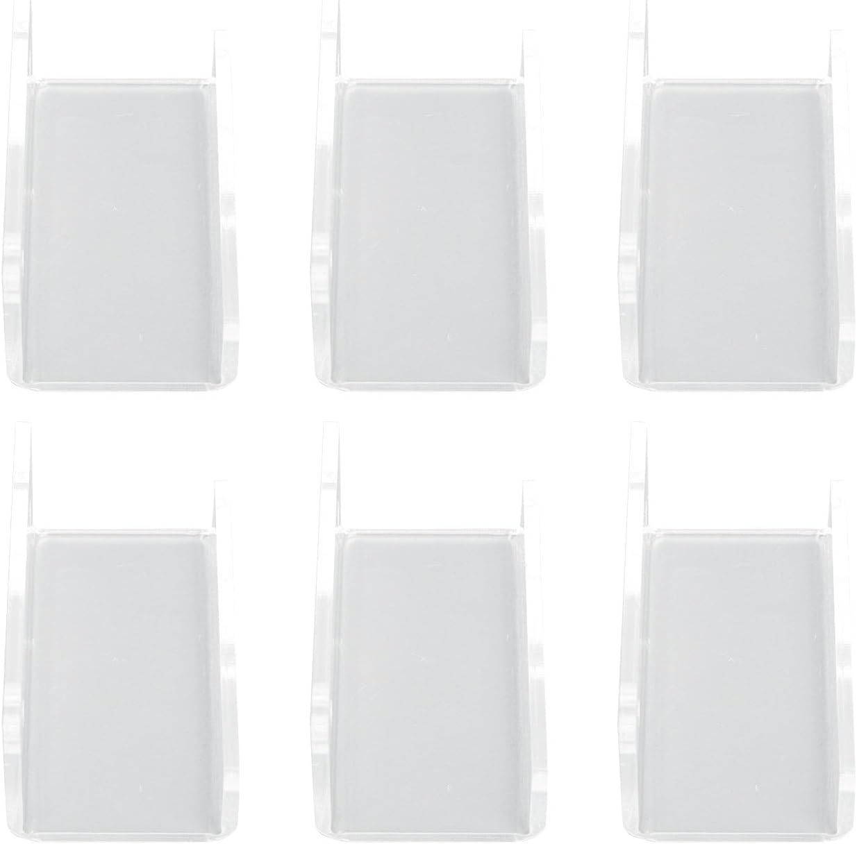 6Pcs Clear Acrylic Record Shelf, Wall Mount Vinyls CD Storage Rack Floating Shelves with Mounting Accessories, for Home Office Living Room Bedroom