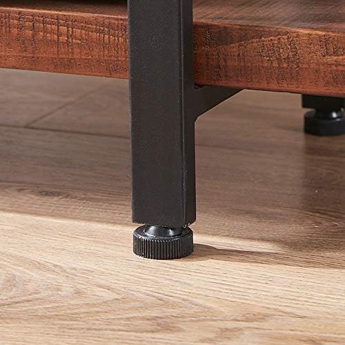 HSH 3 Tier Industrial Solid Wood Bookshelf, Distressed Brown