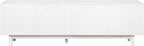 Ball & Cast Modern TV Stand with Arch Cabinets for TVs up to 78", Minimalist Entertainment Center w/Solid Wood Legs and Adjustable Shelves, Media Console for Living Room,White