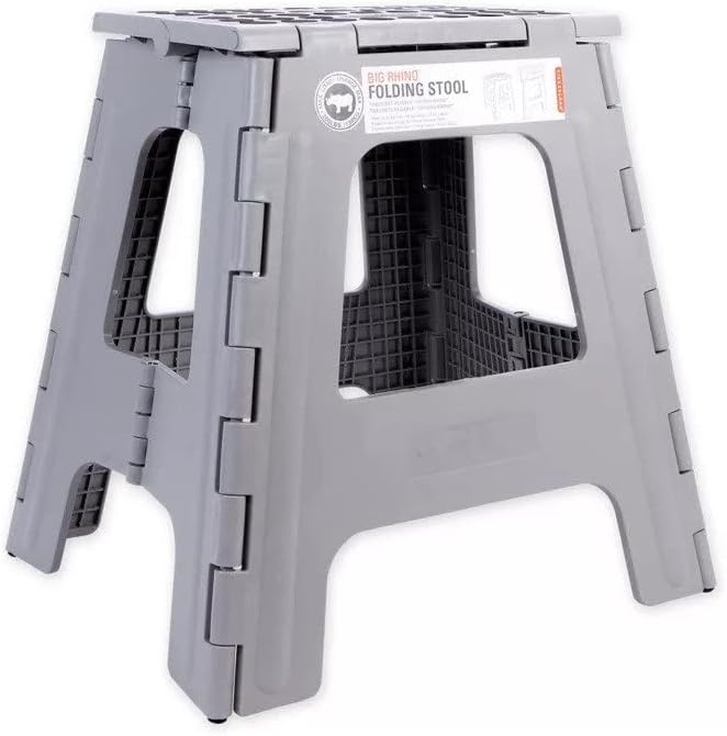 Kikkerland Foldable Sturdy Non- Slip Compact Lightweight Plastic Rhino II Ste...