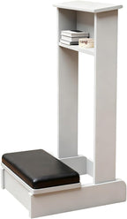 Prayer Bench for Kneeler Prayer Church Kneeling Stand Stool Prayer Table at Home Kneeling Chair 20x16.5x33 in Meditation Stool Church Table with Shelf and Kneeling Cushions(White)