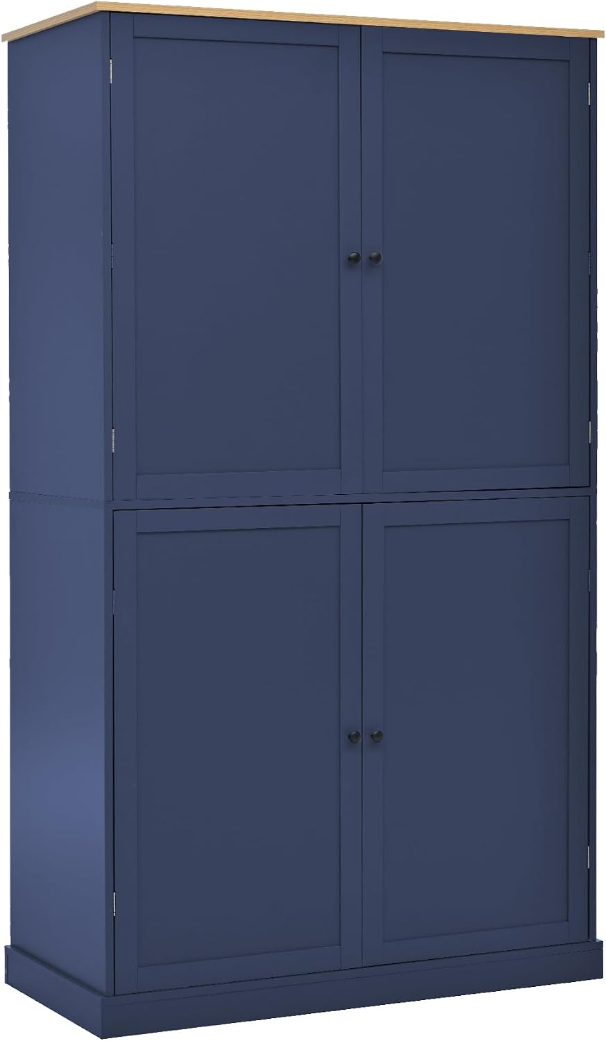 71.3" Kitchen Pantry Cabinet, Freestanding Cupboard, Blue | Painted MDF,...