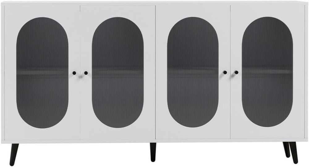 Modern Accent Sideboard Cabinet with Acrylic Doors, Freestanding Storage Cupb...