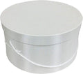 Sarah's Hat Boxes Classic White Hat Box – 16.75" x 8.5" (Dia. x Ht.) Handmade in USA – Odorless Non-Toxic Adhesive, Cording Handle – Premium Storage for Hats & Accessories