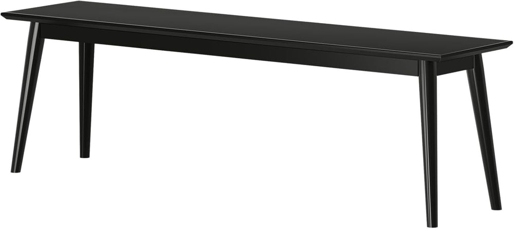 Plank+Beam Mid Century Modern Dining Bench, Black, 59 Inch, 2000314000-170