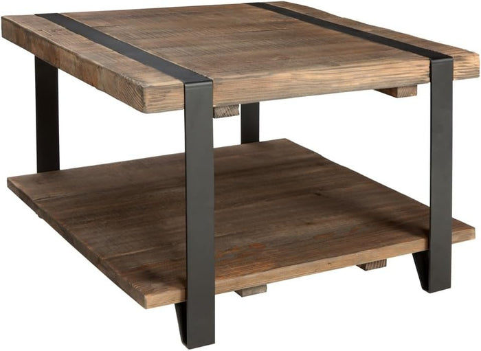 Alaterre Furniture Modesto Reclaimed Wood Coffee Table, Natural, 27”