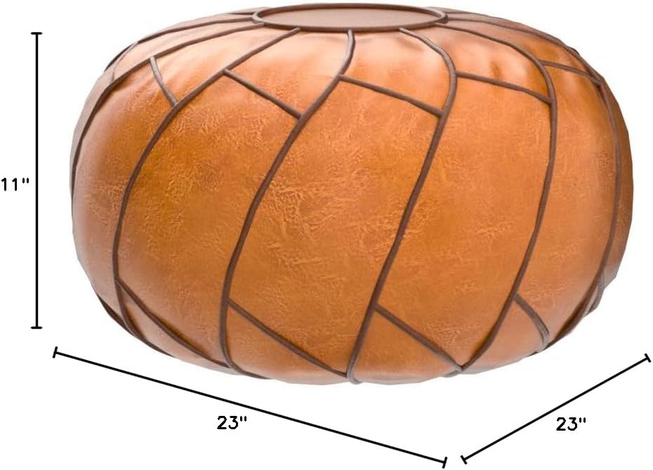 Moderner Pouf Ottoman Pumpkin Color