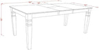East West Furniture WEIP5-LWH-W 5 Piece Dining Set Includes a Rectangle Dining Table with Butterfly Leaf and 4 Kitchen Chairs, 42x60 Inch, Linen White
