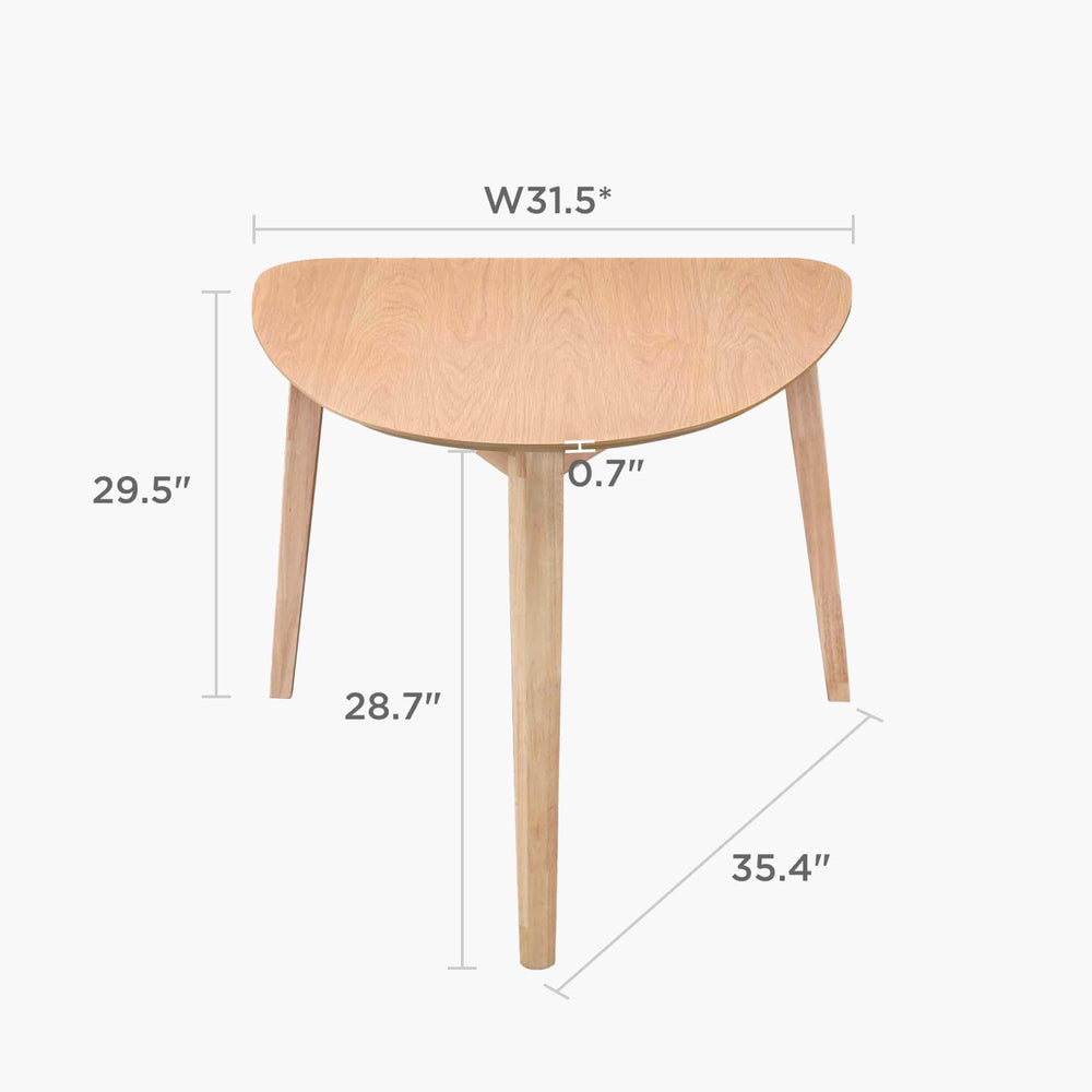 Acanva Modern Small Triangle Dining Room Table for Kitchen Compact Space, Far...