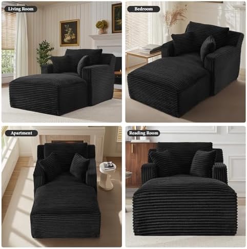 65.4" Chaise Lounge Chair Indoor, Oversized Couch | No Assembly, Cloud C...