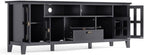 SIMPLIHOME Artisan TV Stand - 53 inch Wide Solid Wood Tall Media Console in Russet Brown, Contemporary Entertainment Center for Living Room for TVs up to 60 Inches with Drawers and Cable Management