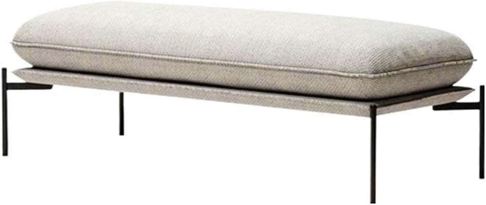 Modern Stainless Steel Bed end Stool Bedroom Dressing Room Rest Area Fabric S...