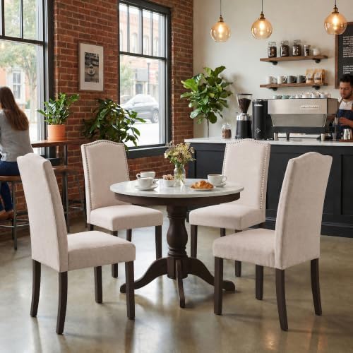 Upholstered Dining Chair Modern Parsons Stylish Kitchen Diner Set of 6