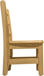 Kids Wooden Chair Set, Fully Assembled Youth Ladderback Wood Chairs for Children, 12" Seat Height for Ages 6-8 (Set of Two)