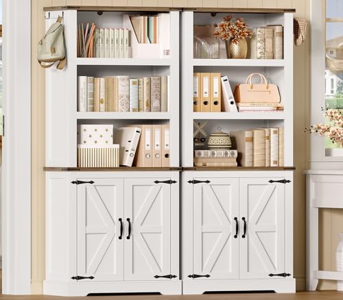 TEENFON 70.9in Tall Storage Cabinet with Adjustable Shelves, Kitchen Pantry C...