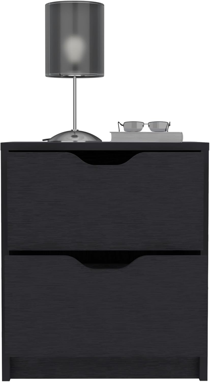 2 Drawers Nightstand, End Table, Side Table Pull Out System,for Small Spaces