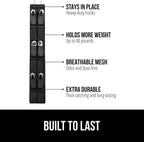 GORILLA GRIP Over the Door Shoe Organizer, 12 Large Breathable Mesh Pockets, Space Saving Hanging Storage Holder, 2 Hook Closet Rack Hanger, Hangs on Closets for Shoes, Accessories, 64H x 9.5W Black